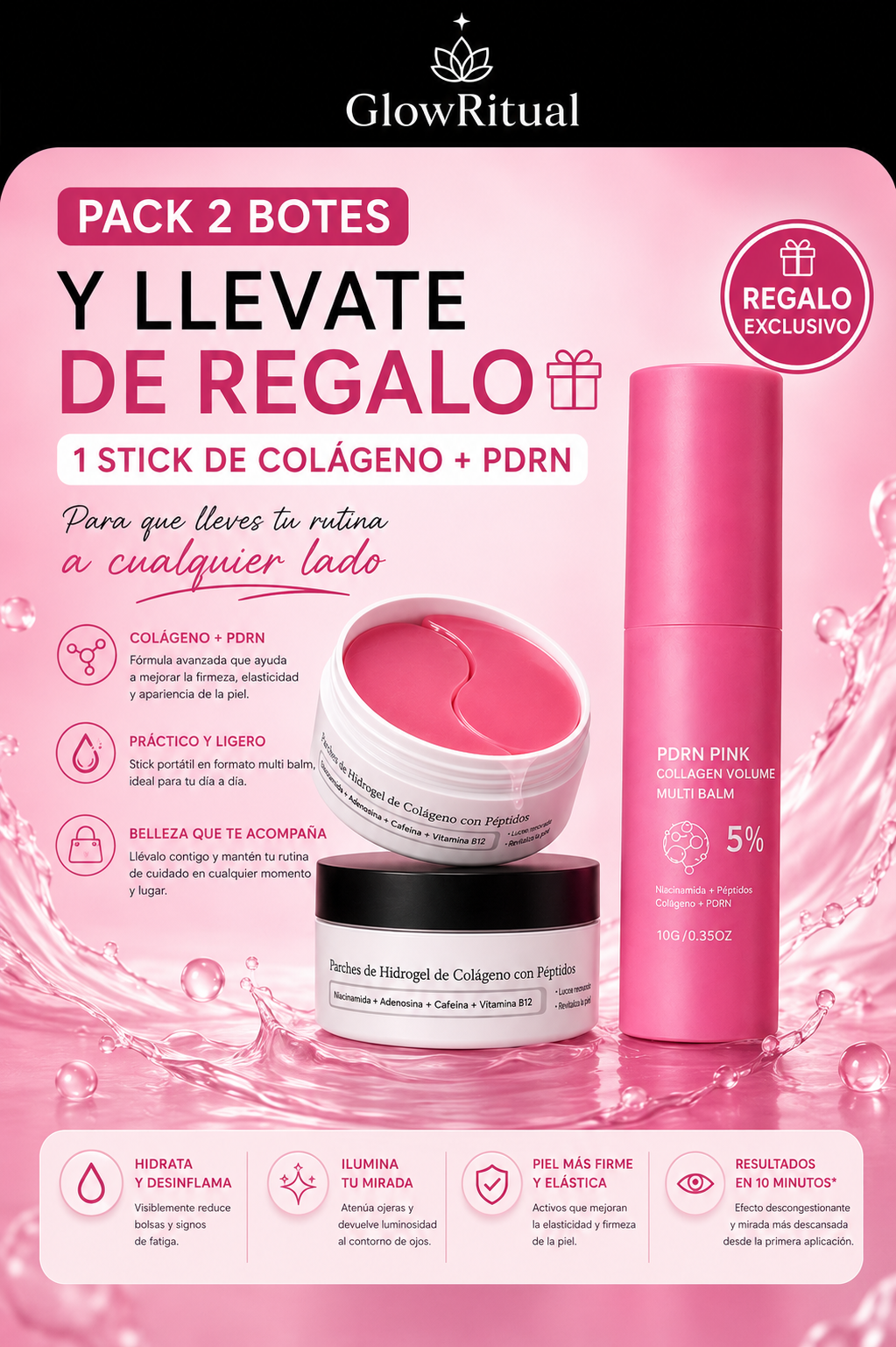 Parches de Hidrogel con Colágeno y Péptidos