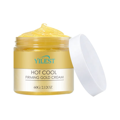 Luxury Firming Gold Cream 60g - Hot-Cool Action Tightens Abdomen, Thighs & Arms, Deeply Moisturizes & Reduces Sagging.